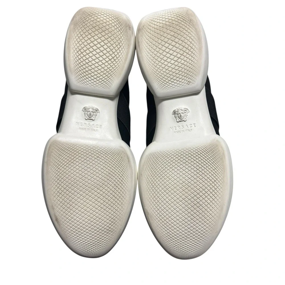 Versace Black Leather Medusa Strap‎ Sneakers